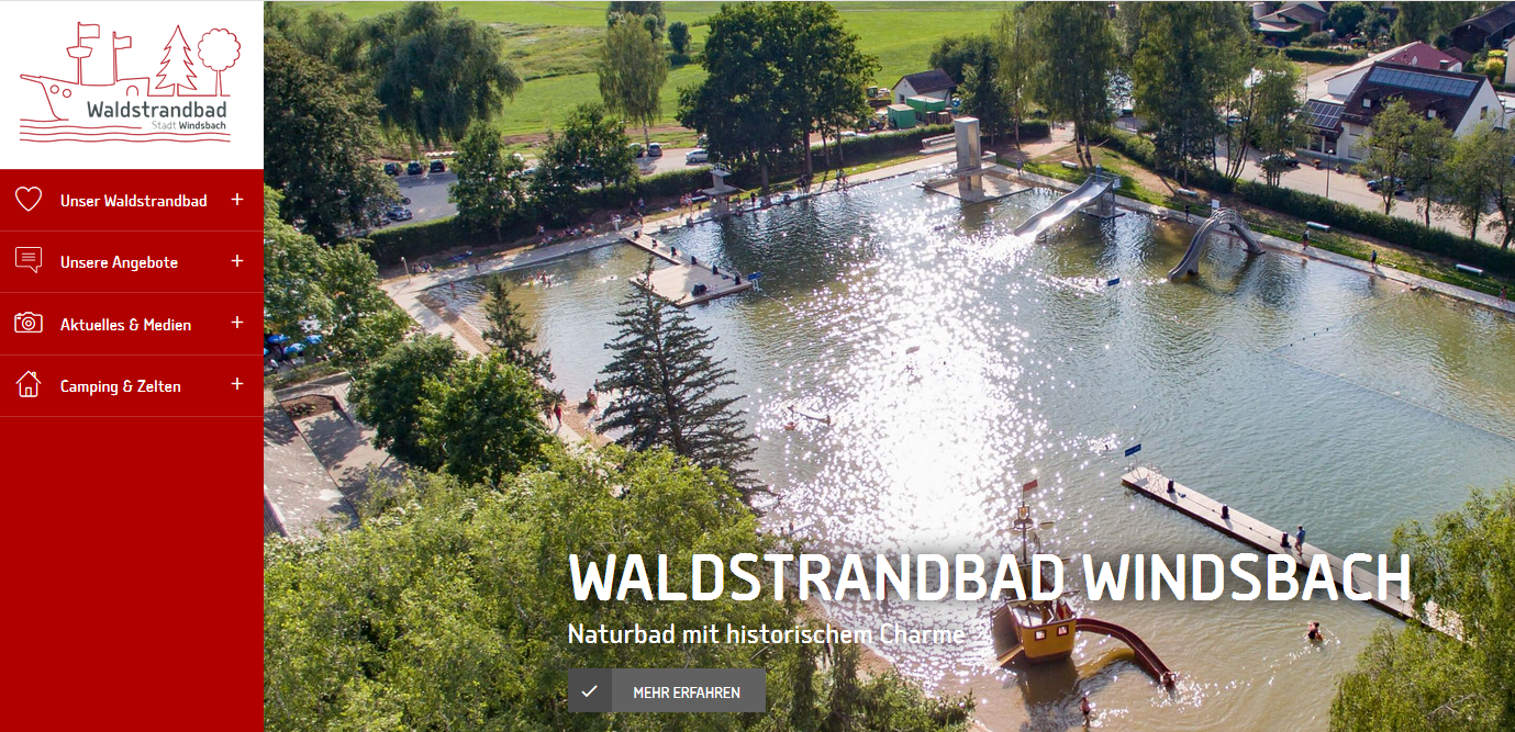  Screenshot Waldstrandbad-Homepage 