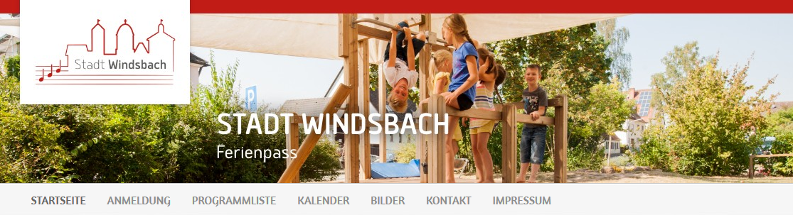  Screenshot Online-Ferienpass-Programm der Stadt Windsbach 