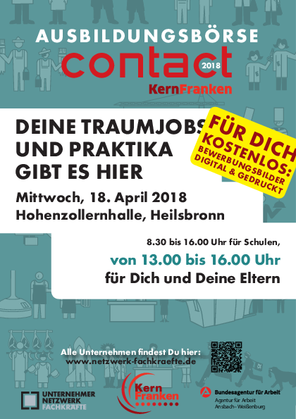  Plakat Ausbildingsbörse "Contact Kernfranken" 