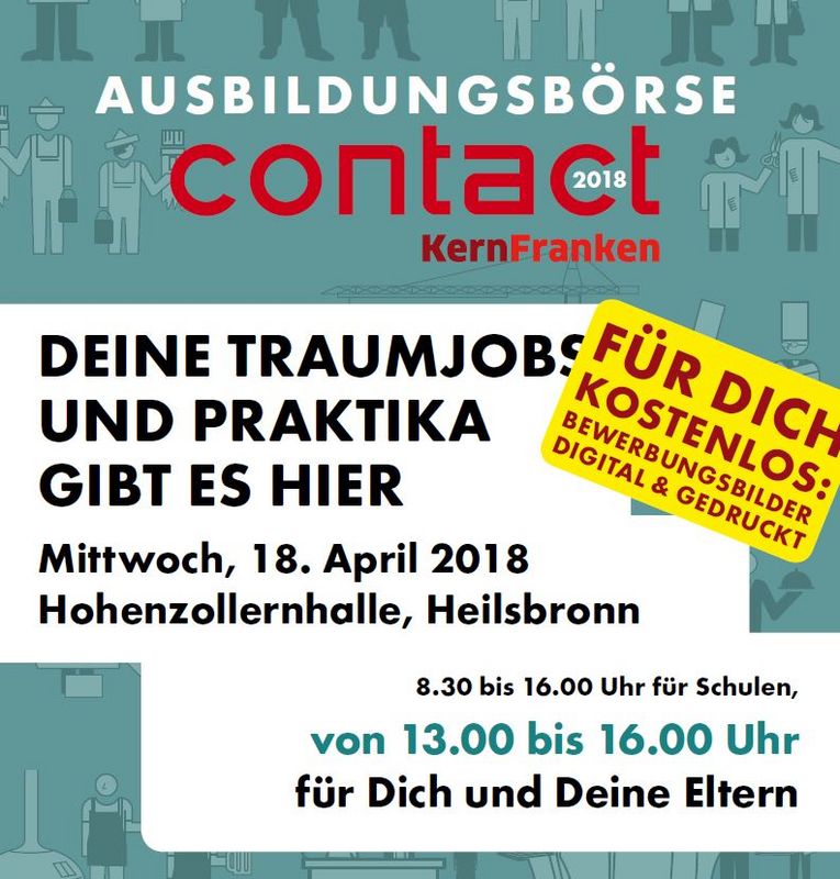 Ausbildungsbörse "Contact Kernfranken" am 18. April 2018